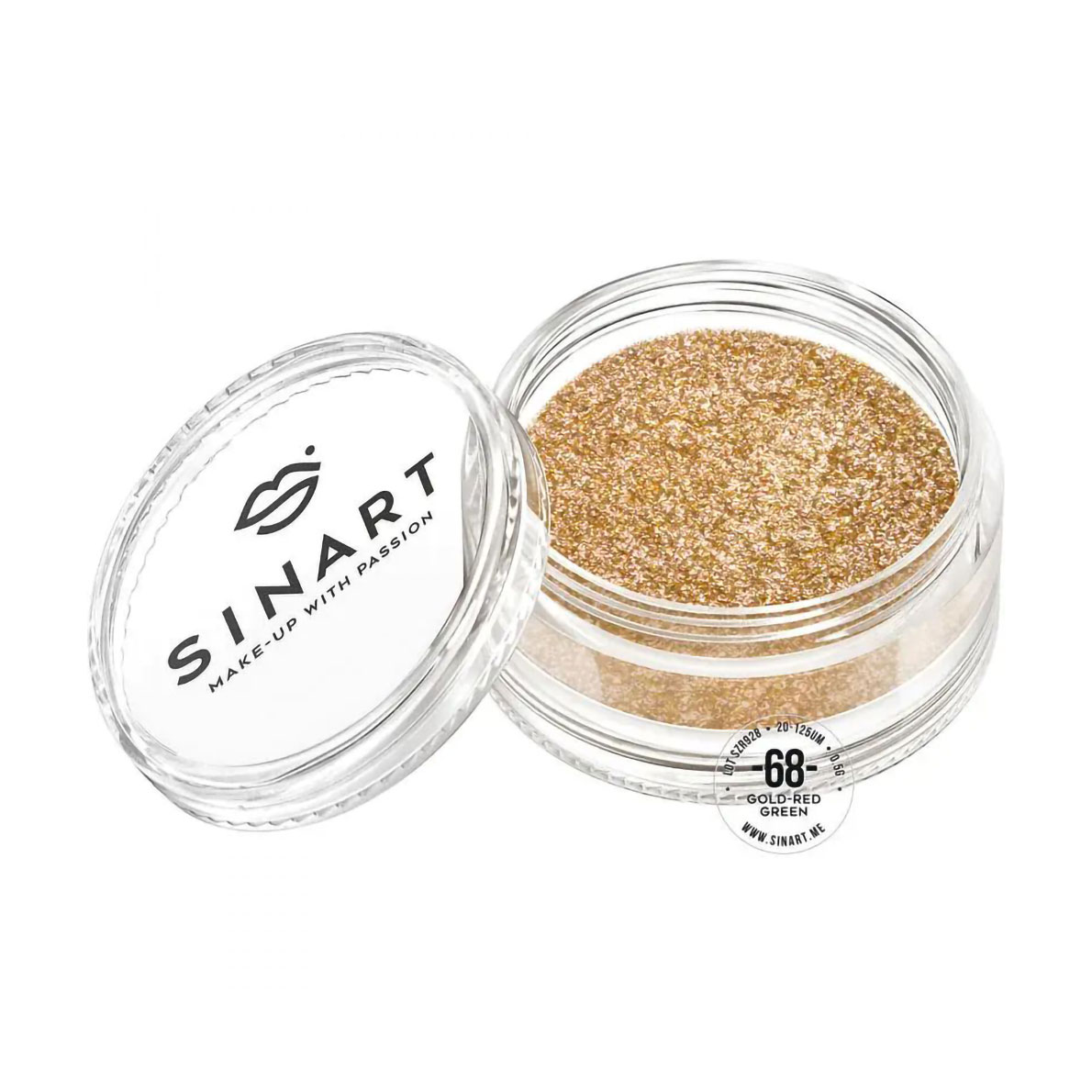 Пігмент для повік Sinart Make-Up With Passion, 68 Gold Red Green, 0.5 г